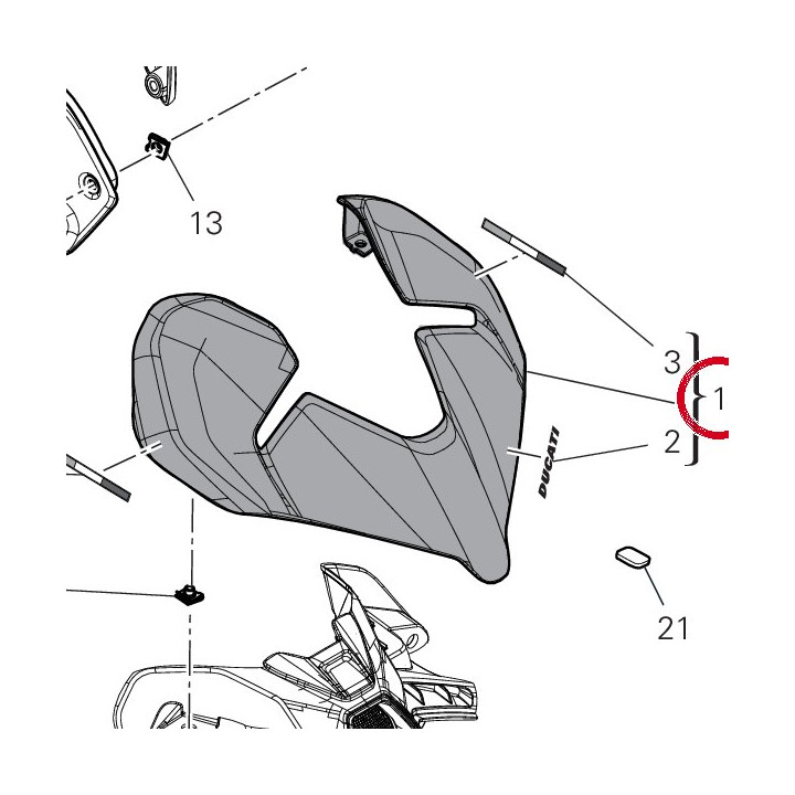 Cover proiettore 4801I371AA — réf. 4801I371AA | Ducati Store