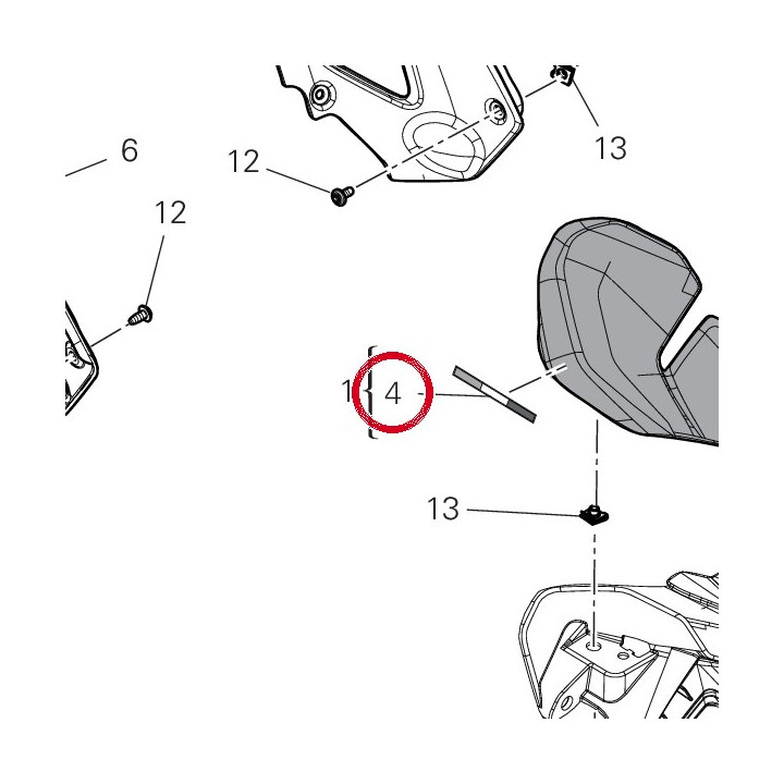 Decalcomanie droite — réf. 4381O051A | Ducati Store
