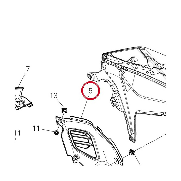 Joue interne gauche — réf. 4801I464A | Ducati Store