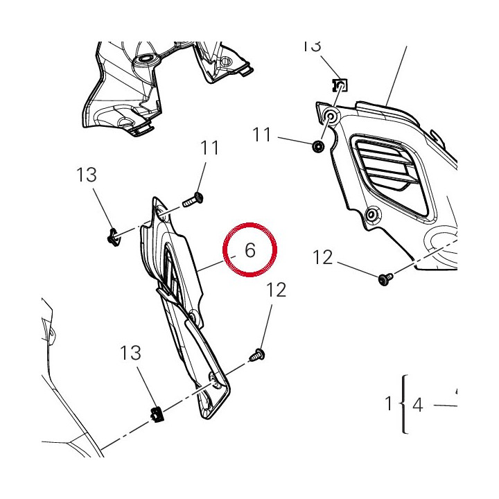 Joue interne droite — réf. 4801I474A | Ducati Store