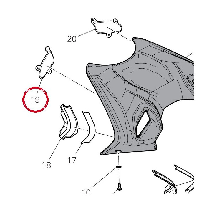 Couvercle de réservoir — réf. 4601S021AA | Ducati Store