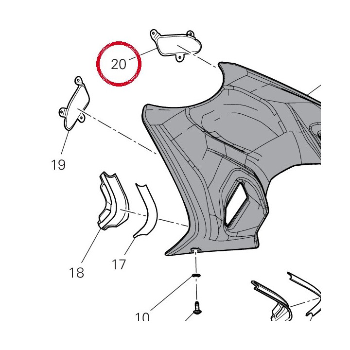 Couvercle de réservoir — réf. 4601S031AA | Ducati Store