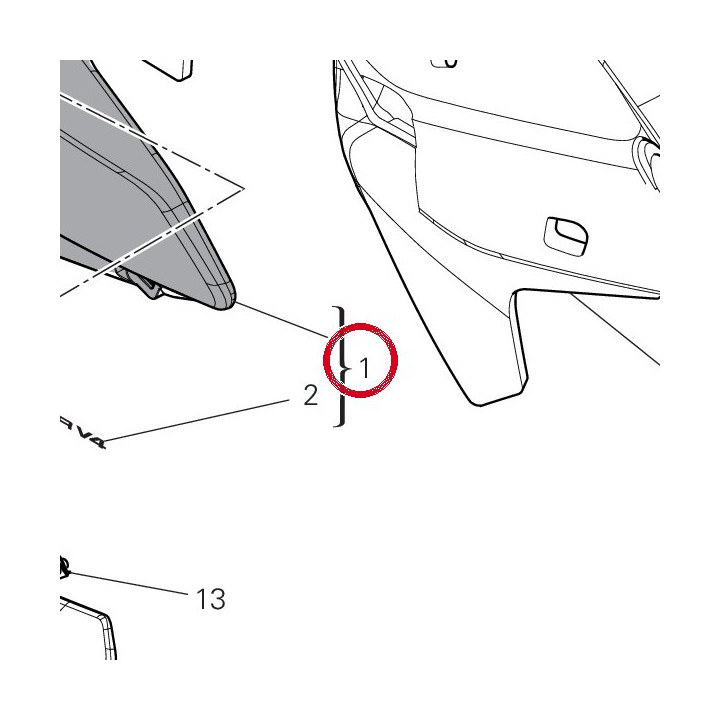 Couvercle droit 4802I562AA — réf. 4802I562AA | Ducati Store