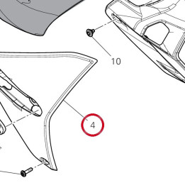 Cache radiateur droite — réf. 4802I501AA | Ducati Store