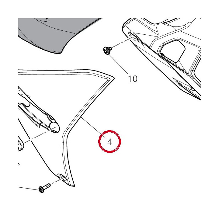 Cache radiateur droite — réf. 4802I501AA | Ducati Store