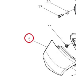 Aile droite inférieure — réf. 4802I411A | Ducati Store