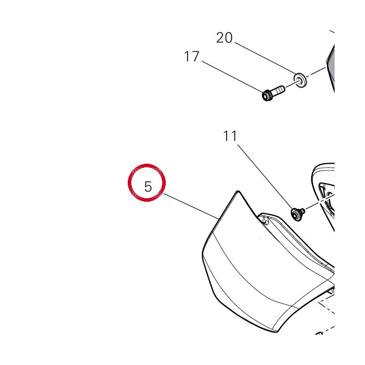 Aile droite inférieure — réf. 4802I411A | Ducati Store