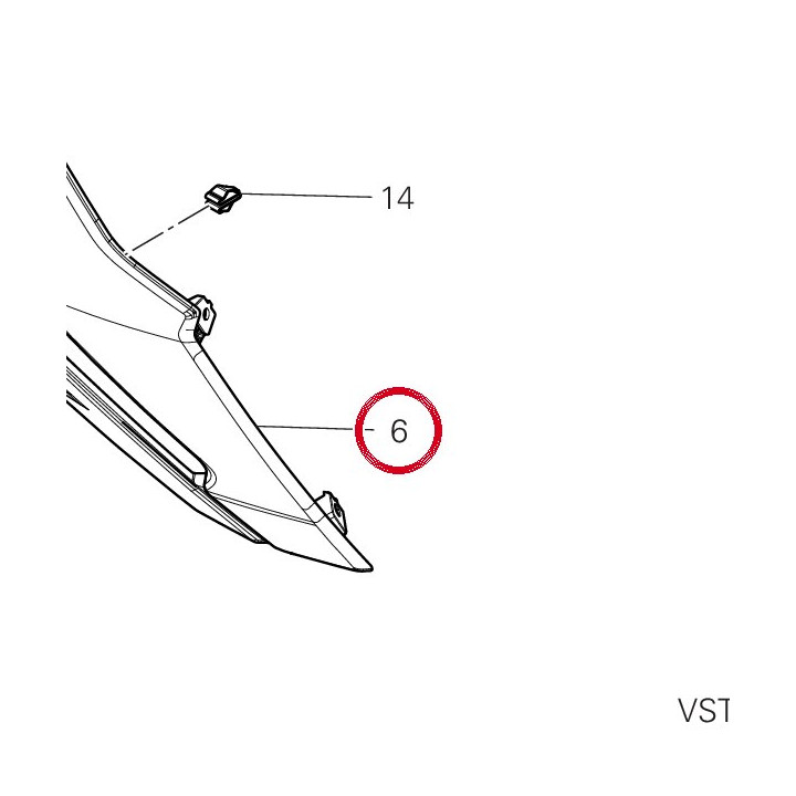 Carene inférieure droite — réf. 4801I521AA | Ducati Store