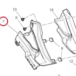 Couvercle droit 4601P581A — réf. 4601P581A | Ducati Store