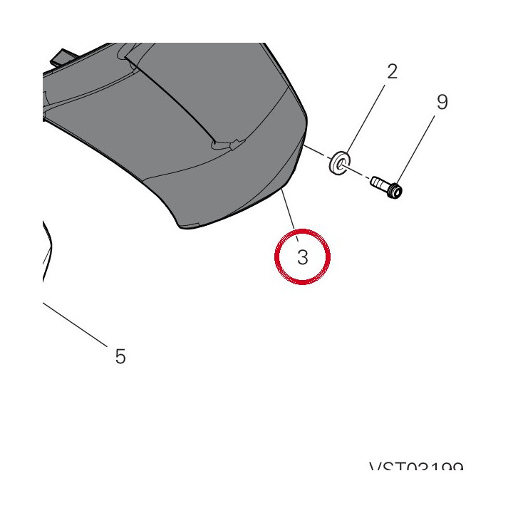 Aile gauche supérieure — réf. 4801I382AA | Ducati Store