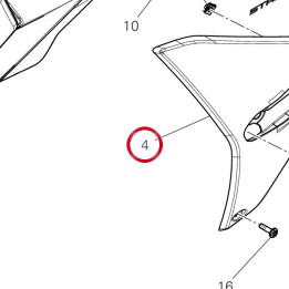 Cache radiateur gauche — réf. 4802I511AA | Ducati Store
