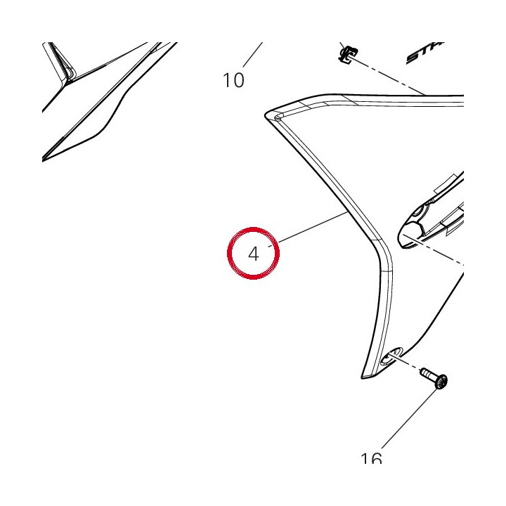 Cache radiateur gauche — réf. 4802I511AA | Ducati Store