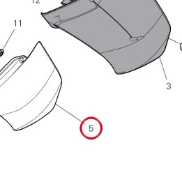 Aile gauche inférieure — réf. 4802I401A | Ducati Store