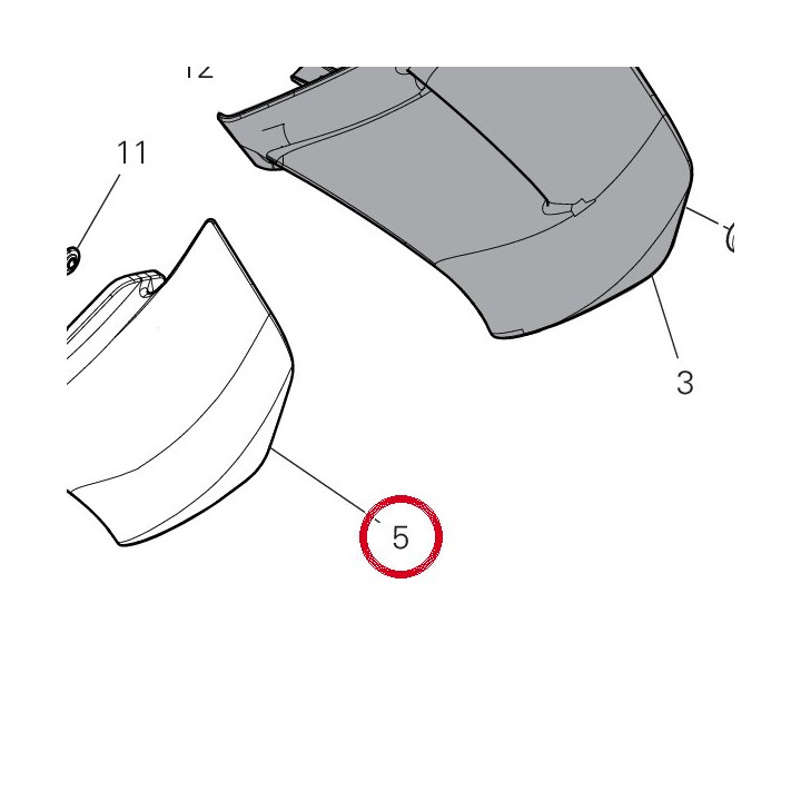 Aile gauche inférieure — réf. 4802I401A | Ducati Store