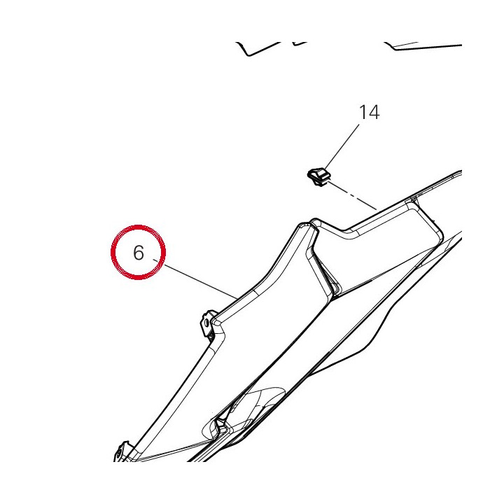 Carene inférieure gauche — réf. 4801I531AA | Ducati Store