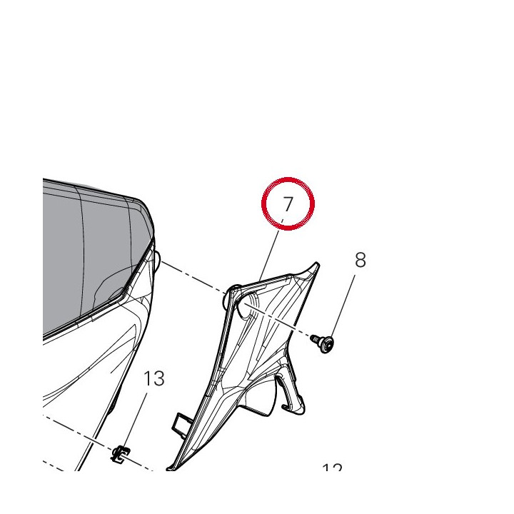 Couvercle gauche 4601S461A — réf. 4601S461A | Ducati Store