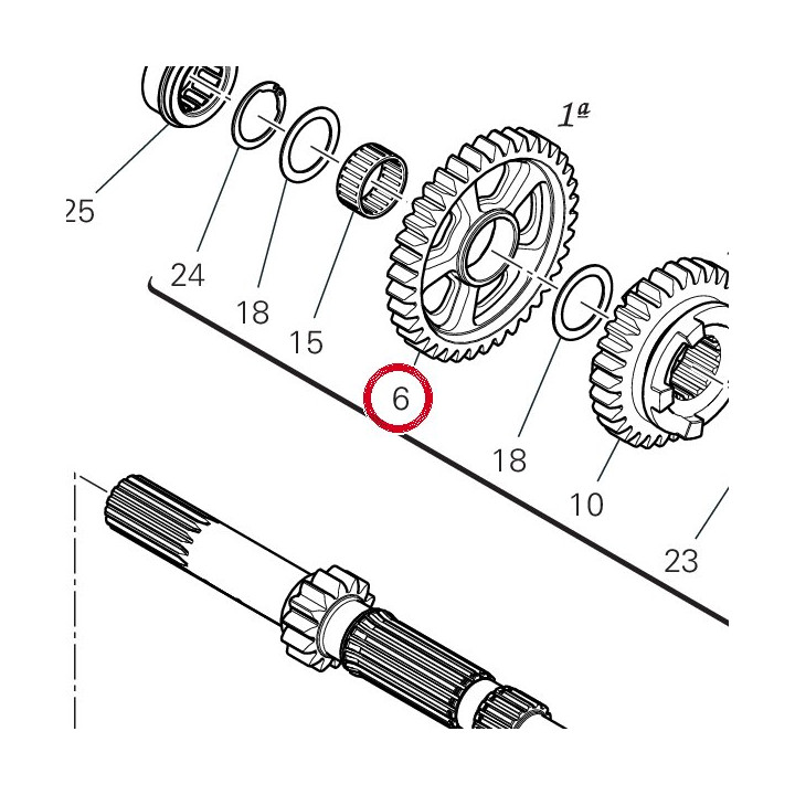 Engrenage entraine 1Ère — réf. 17215611A | Ducati Store