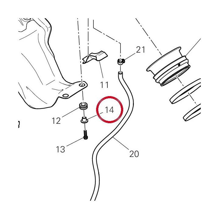 Entretoise 71610221B — réf. 71610221B | Ducati Store
