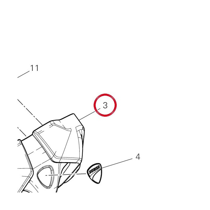 Cover cruscotto 24718273A — réf. 24718273A | Ducati Store