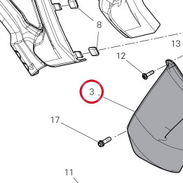 Aile droite supérieure — réf. 4801I392AA | Ducati Store
