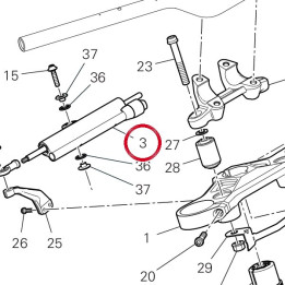Amortisseur de direction — réf. 36420193A | Ducati Store