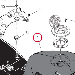 Réservoir carburant — réf. 58613441BH | Ducati Store
