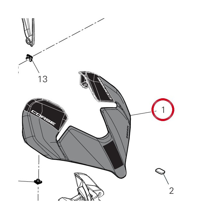 Cover proiettore 4801I371AI — réf. 4801I371AI | Ducati Store