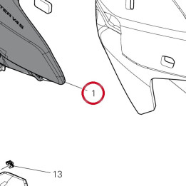 Couvercle droit 4802I562AI — réf. 4802I562AI | Ducati Store