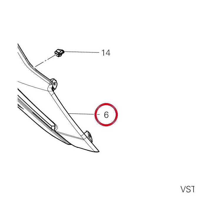 Carene inférieure droite — réf. 4801I521AH | Ducati Store