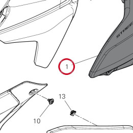 Couvercle gauche 4802I571AI — réf. 4802I571AI | Ducati Store