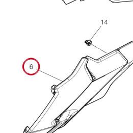 Carene inférieure gauche — réf. 4801I531AH | Ducati Store
