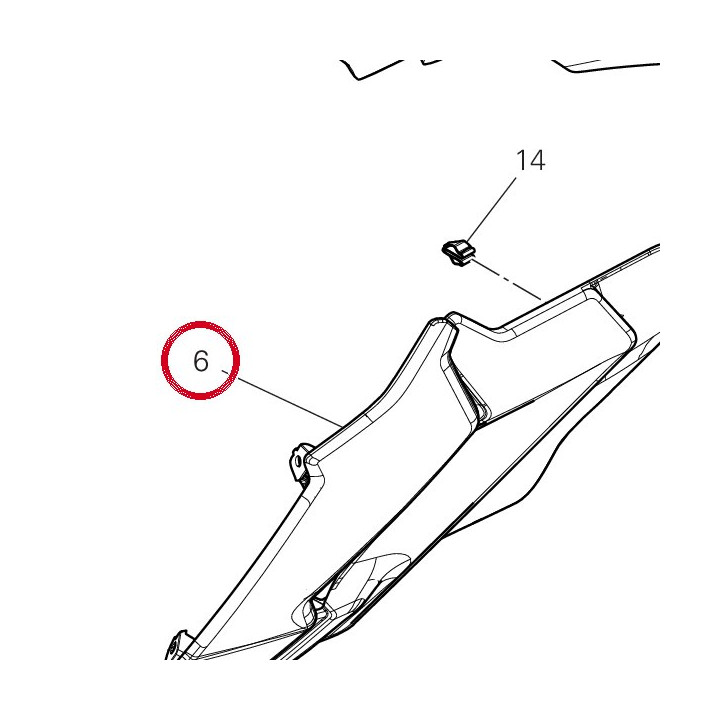 Carene inférieure gauche — réf. 4801I531AH | Ducati Store