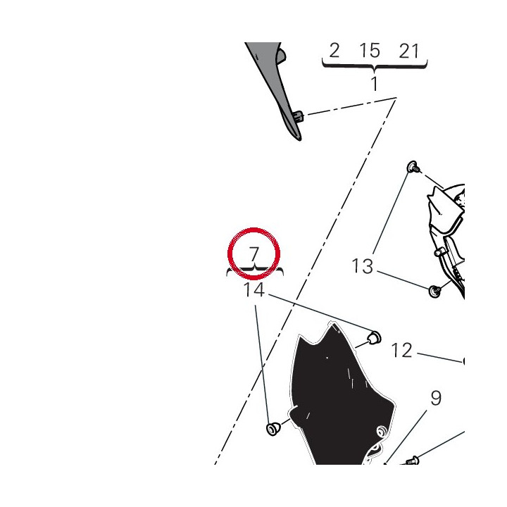 Panneau lateral droit — réf. 482P7292BI | Ducati Store
