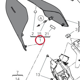 Queue de carénage — réf. 482P7283AI | Ducati Store