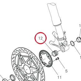 Entretoise gauche. — réf. 71411071AA | Ducati Store
