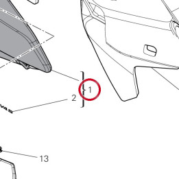 Couvercle droit 4802I561AB — réf. 4802I562AB | Ducati Store