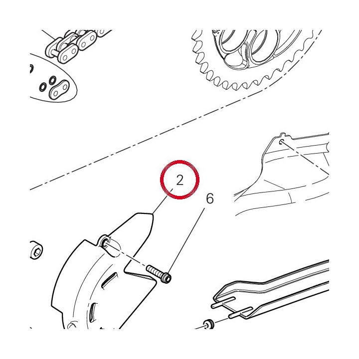 Couvercle pignon chaîne — réf. 4601G582A | Ducati Store