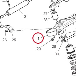 Tête de direction — réf. 34111594AA | Ducati Store