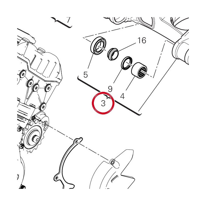 Bras oscillant arrière — réf. 37020531AA | Ducati Store