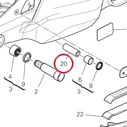 Entretoise long 7131C691A — réf. 7131C691A | Ducati Store