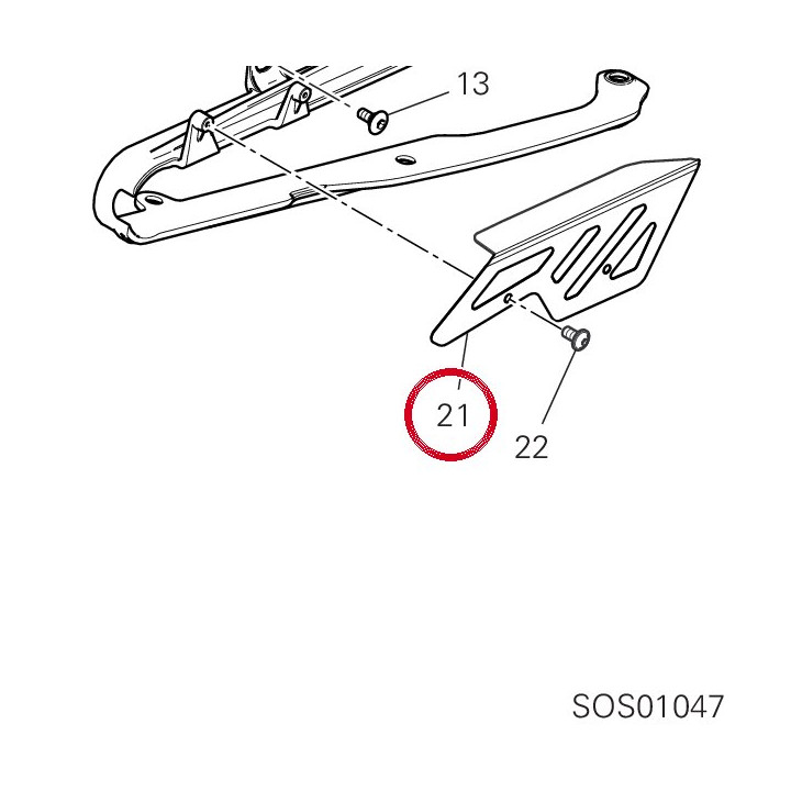 Cache-Chaine devant — réf. 44610531AA | Ducati Store