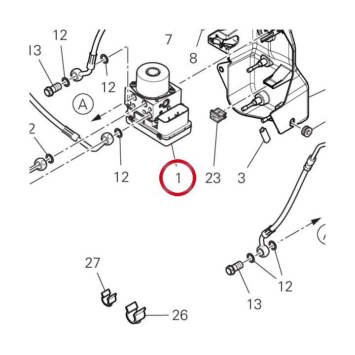 Centrale Abs 54241131A — réf. 54241131A | Ducati Store