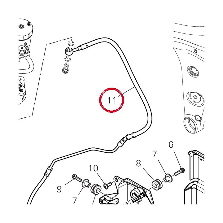 Durite maître cylindre av — réf. 61811431A | Ducati Store