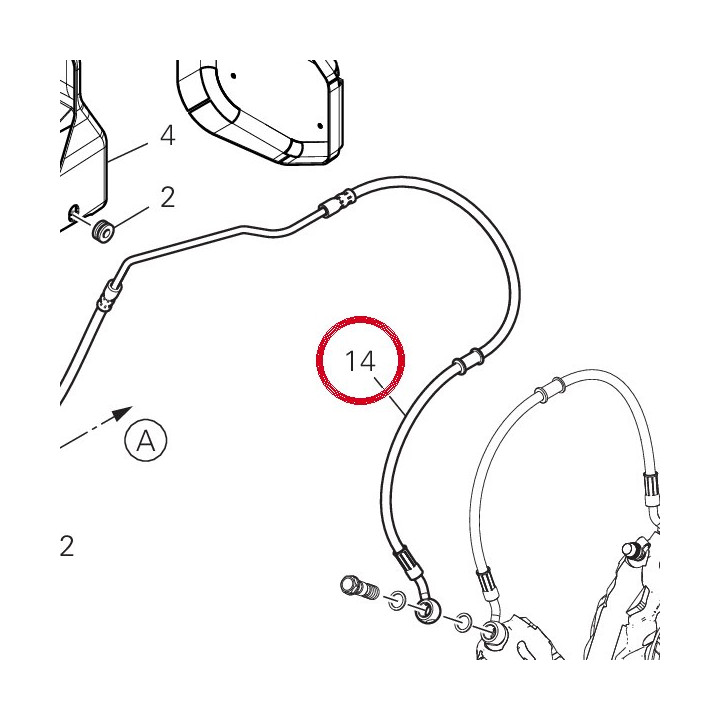 Durit boitier - étriers — réf. 61811441A | Ducati Store