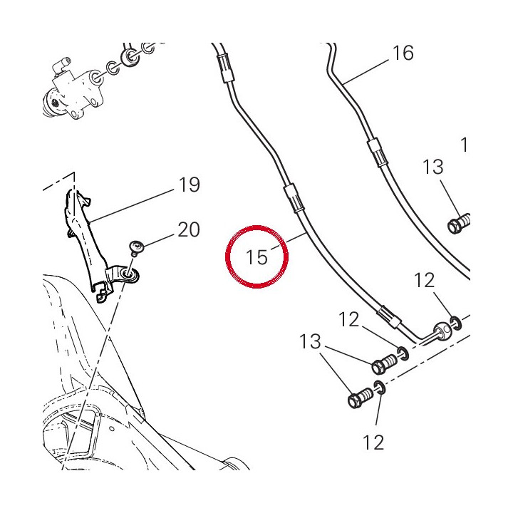 Durite maître cylindre — réf. 61912071A | Ducati Store