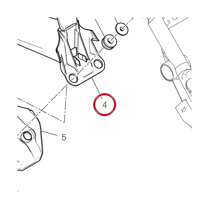 Porte-Plaque supérieur — réf. 56116361B | Ducati Store
