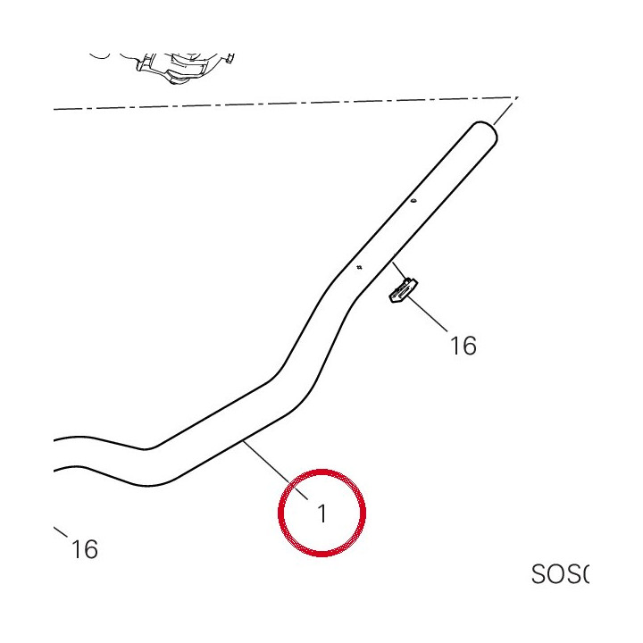 Guidon 36015883BA — réf. 36015883BA | Ducati Store