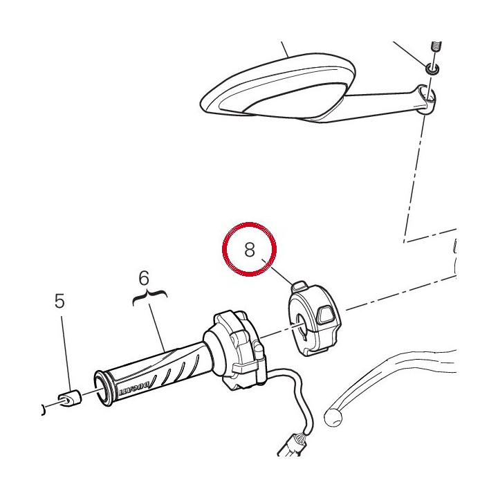Commutateur droit 65010361C — réf. 65010361C | Ducati Store