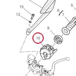 Commutateur gauche 65110571B — réf. 65110571B | Ducati Store