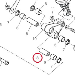 Entretoise court 7131C701A — réf. 7131C701A | Ducati Store